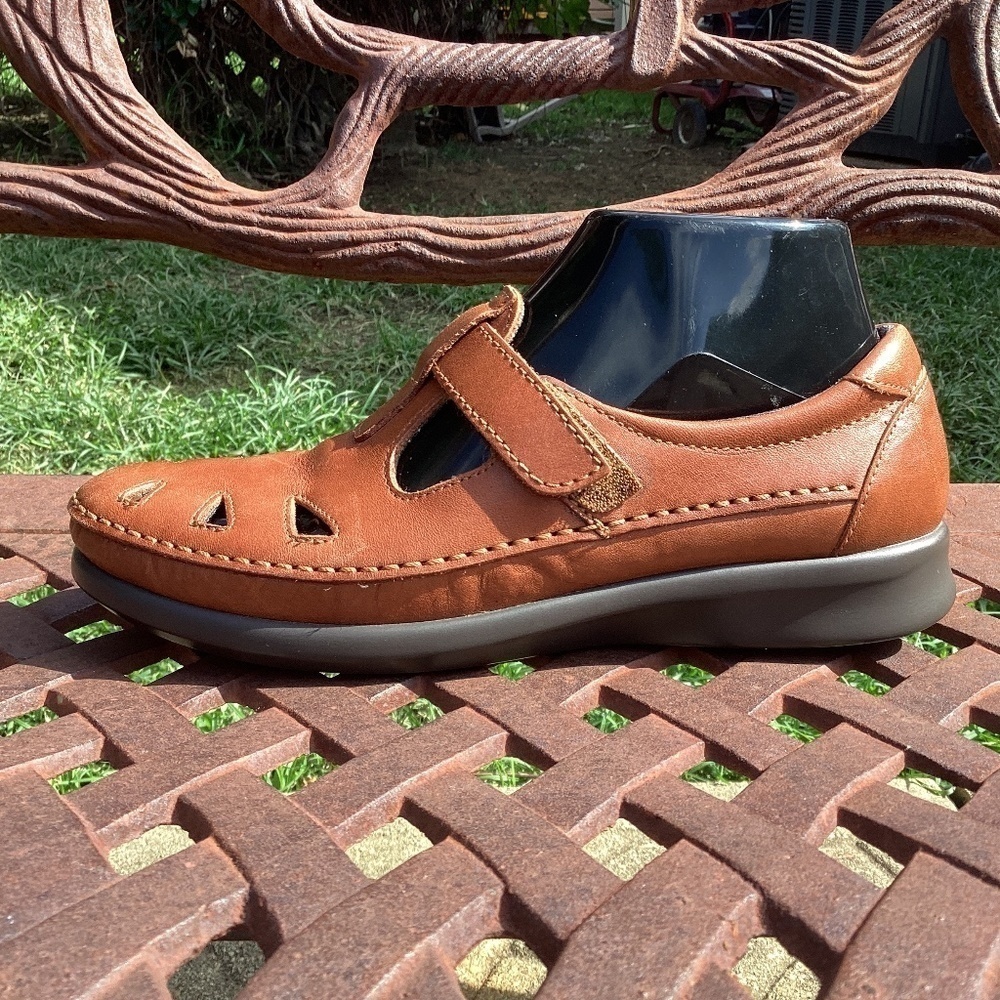 SAS Roamer Chestnut Walking Tripad Comfort Leather Loafer/Shoe - Picture 4 of 9